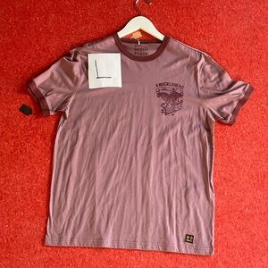 Harley Davidson x Jason Momoa T Shirt Adults Size L Red Knucklehead Engine Slim